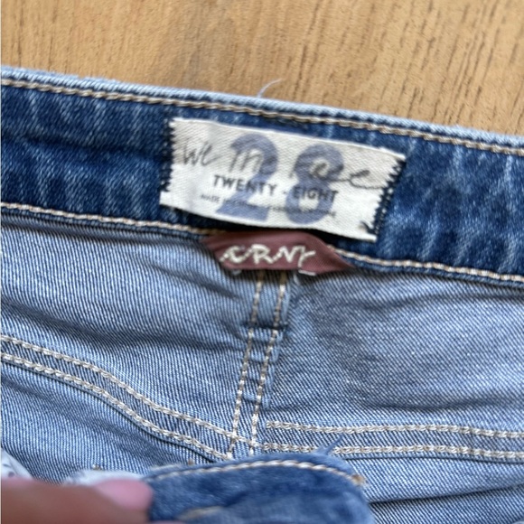 Distressed Blue Denim Women Shorts - Picture 3 of 4